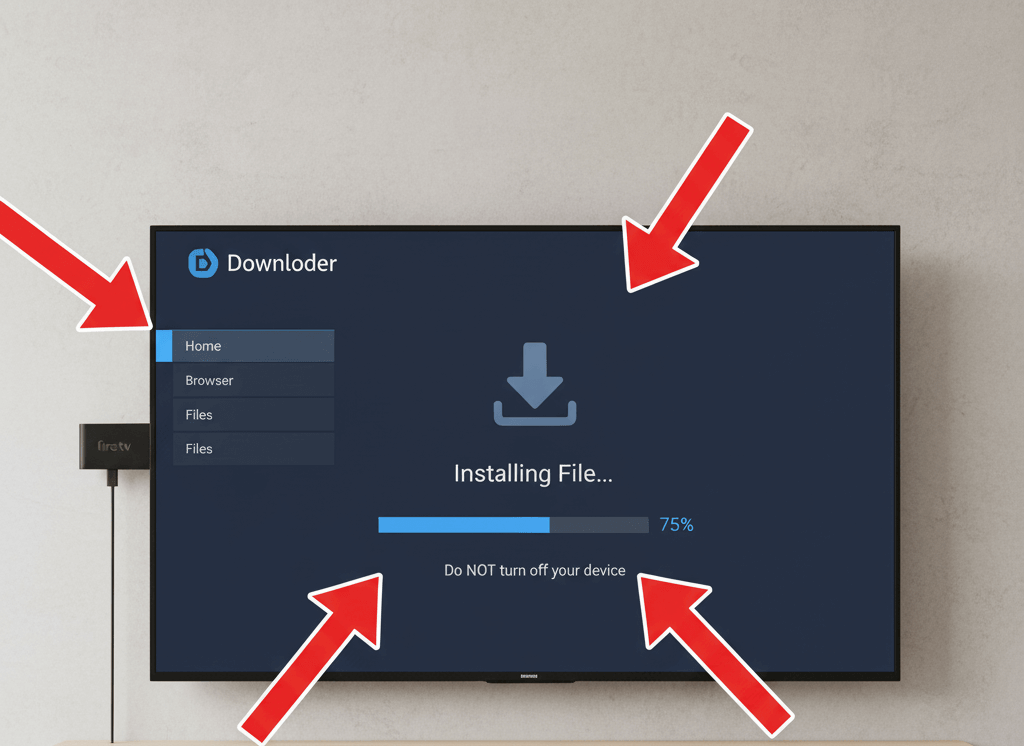 Amazon Fire Stick connected to TV